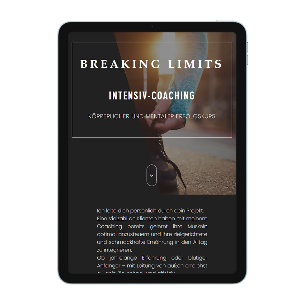 IPad Mockup von meiner Coachingseite