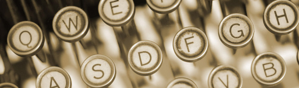 Typewriter Keys in Silver