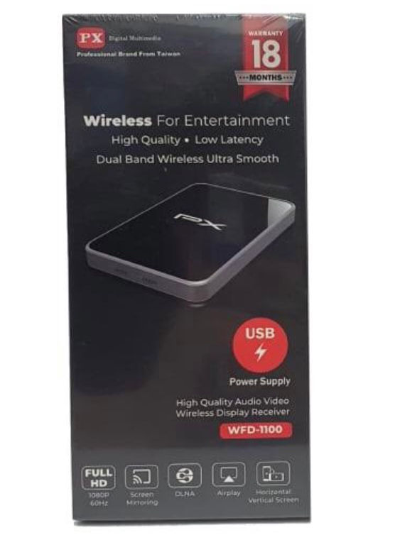PX WFD-1100 wireless Hdmi receiver audio video display