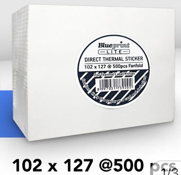 Direct thermal sticker kertas label 102x127x1 lines