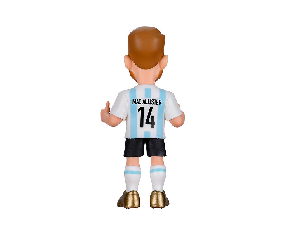 Miniature : Figurine Minix Mc Allister #111 vue arrière maillot Argentine détails collection football PVC