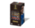 Miniature : Emballage de la figurine Minix Djorkaeff vu de trois-quarts, design de la boîte rétro de la gamme football World Legends Cup.