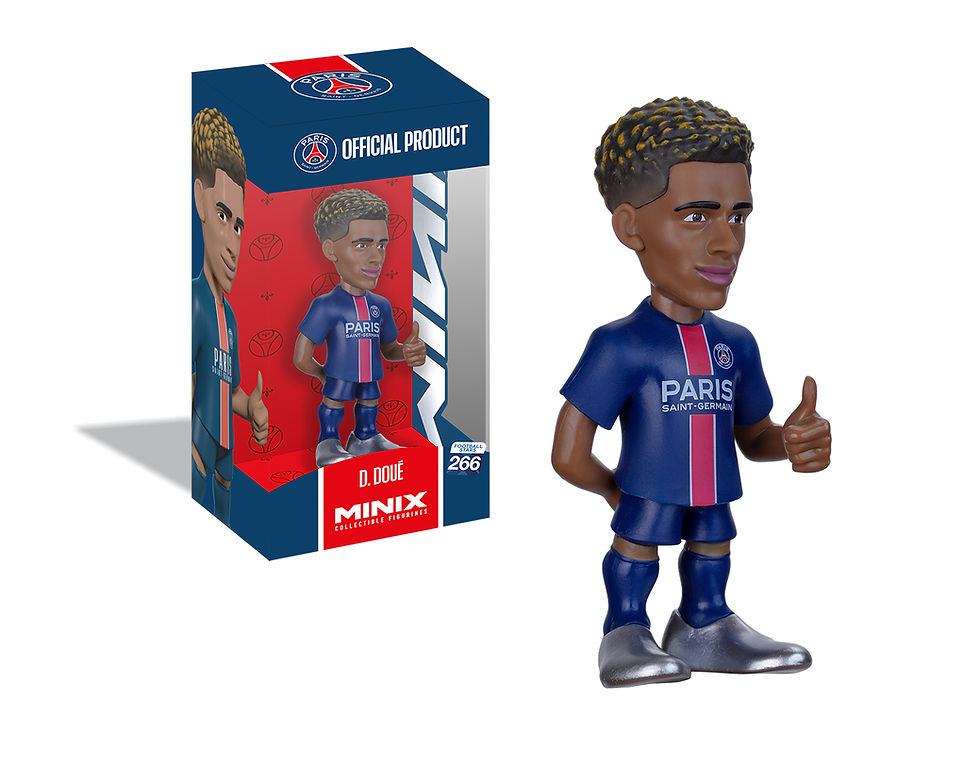 Miniature : figurine Minix Désiré Doué PSG numéro 266 vue de profil