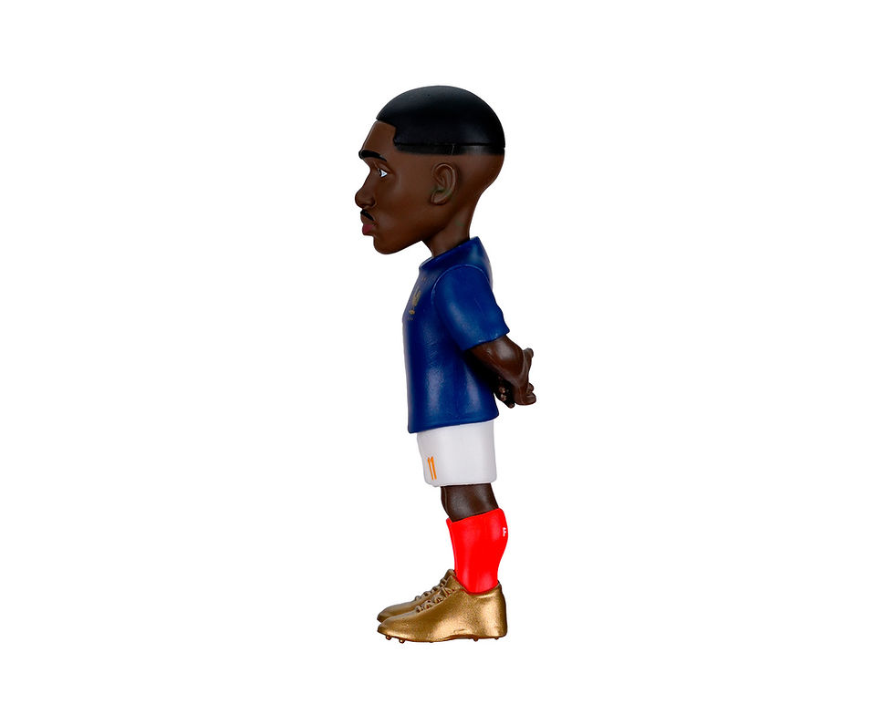 Miniature : Figurine Minix Dembélé Équipe de France vue gauche joueur football miniature collection officielle