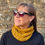 Thumbnail: Gold Hand Knitted Lacey Alpaca Cowl Neck Warmer