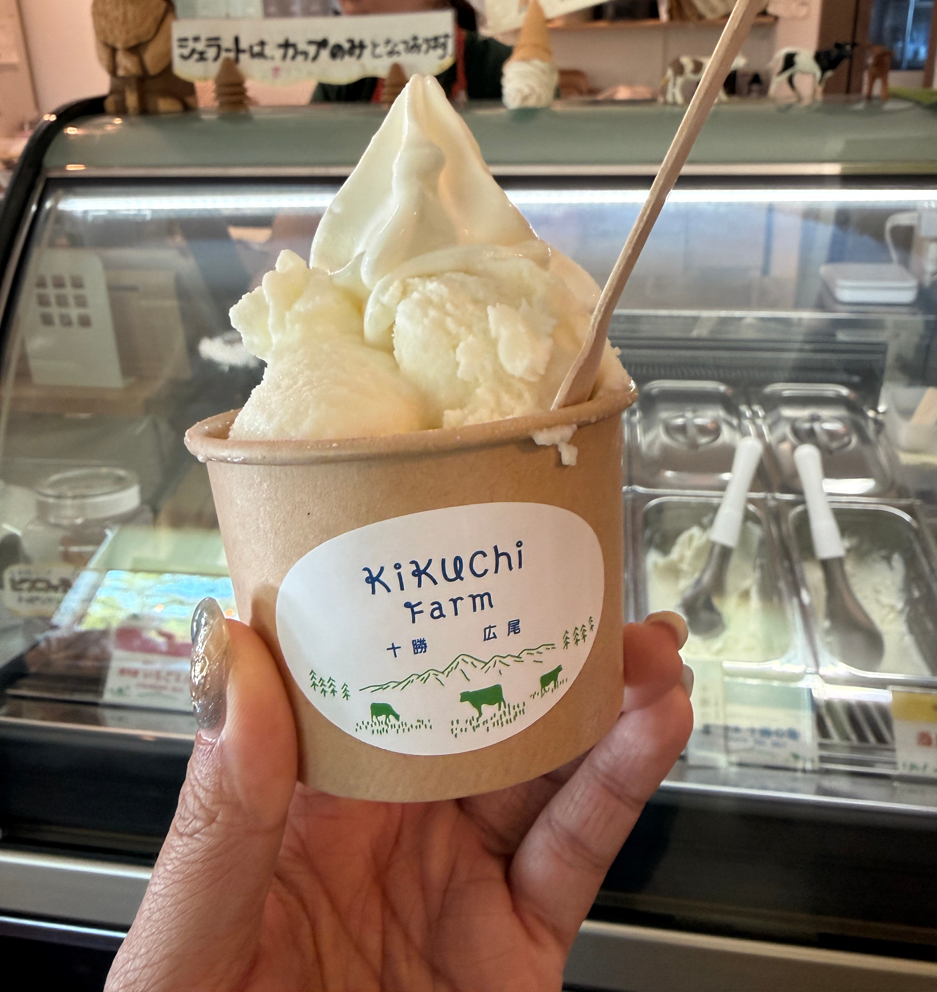 Tokachi salt gelato at Kikuchi Farm, Hiroo