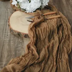 Taupe Cheesecloth Runner