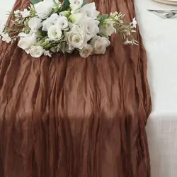 Brown Cheesecloth Runner