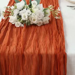 Terra Cotta Cheesecloth Runner