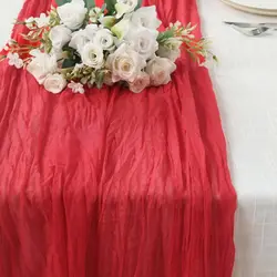 Red Cheesecloth Runner