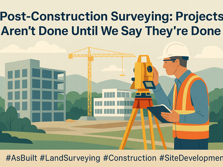 Post-Construction Surveying: Projects Aren’t Done Until We Say They’re Done