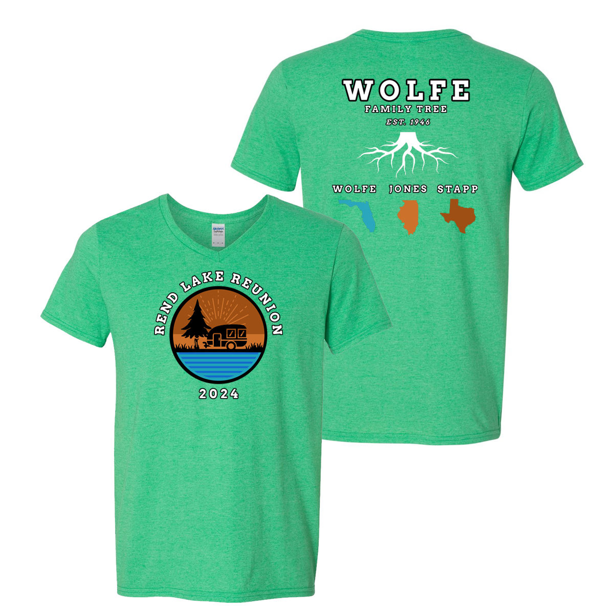 Wolfe Reunion Gildan Soft Style V-Neck