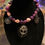 Thumbnail: Purple jasper , amethyst and sugilite  and skull bracelet 