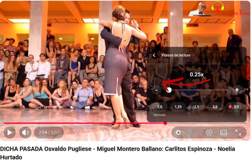 Outil vitesse de lecture sur YouTube, étape 2 : glisser le curseur vers la gauche