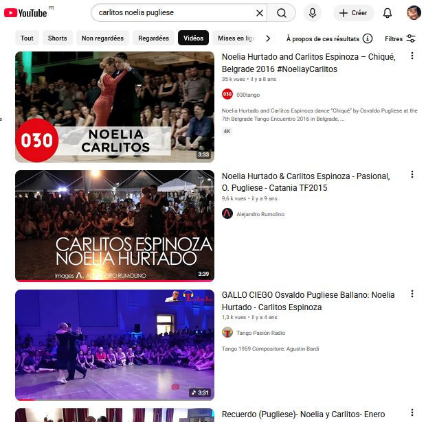 YouTube, une mine d'or pour les vidéos de tango