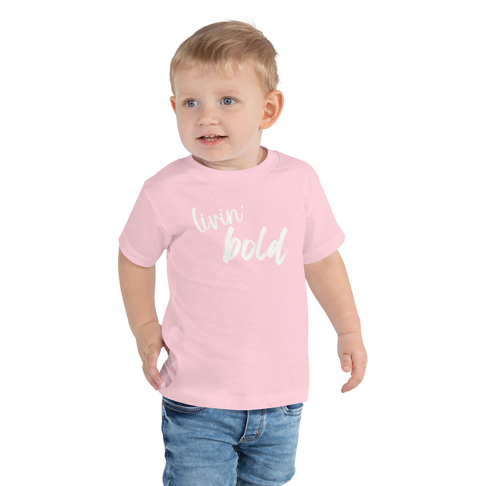 Thumbnail: LIVIN' BOLD TODDLER SHORT SLEEVE--WHITE FONT