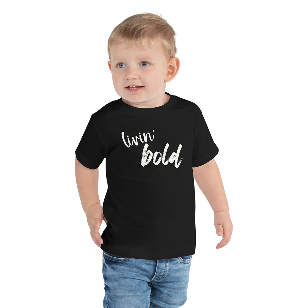 Thumbnail: LIVIN' BOLD TODDLER SHORT SLEEVE--WHITE FONT