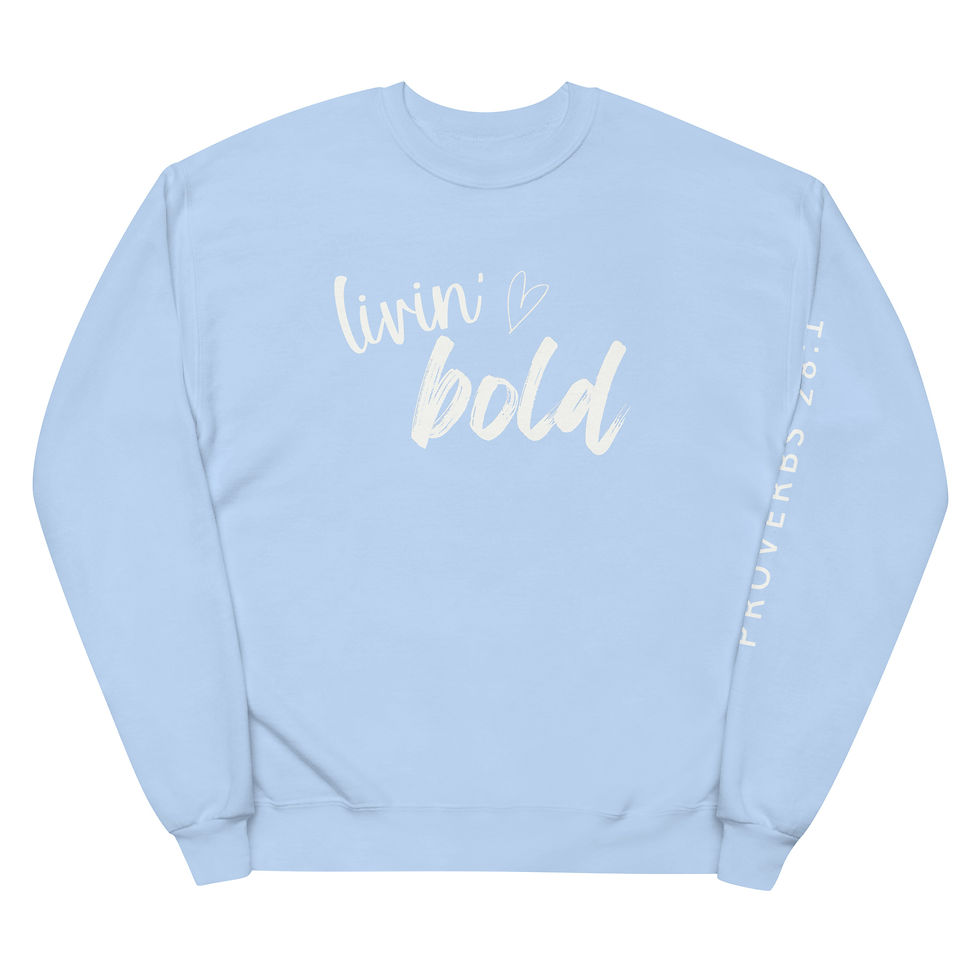 Thumbnail: LIVIN' BOLD CREW SWEATSHIRT // WHITE FONT