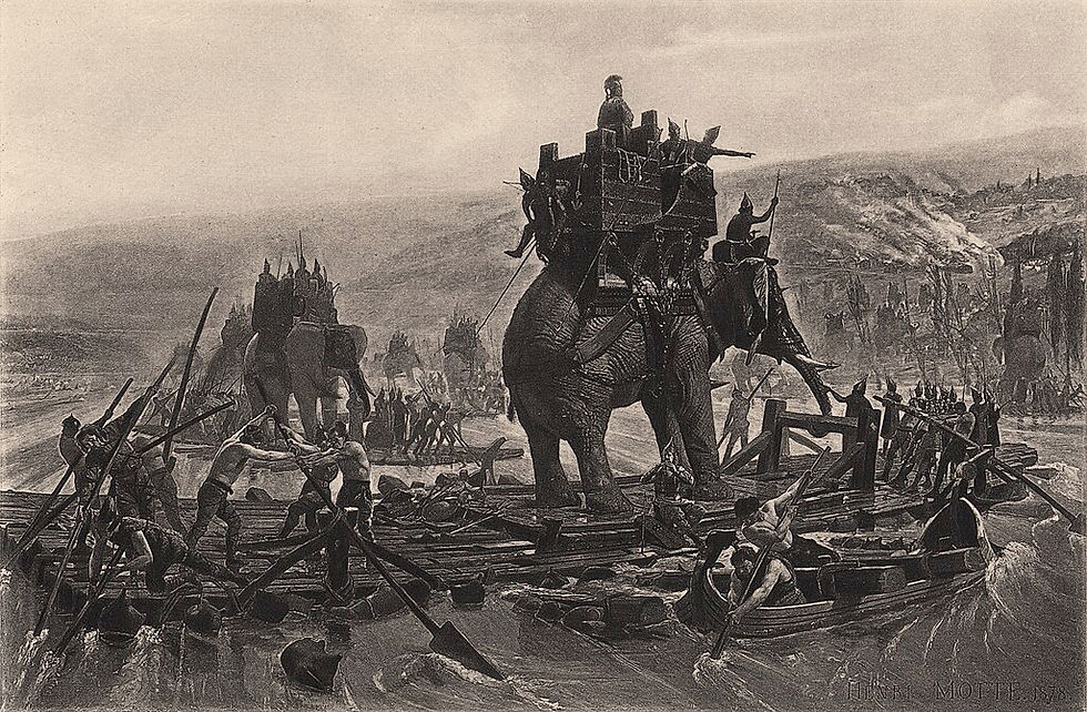 Hannibal crossing the Rhone