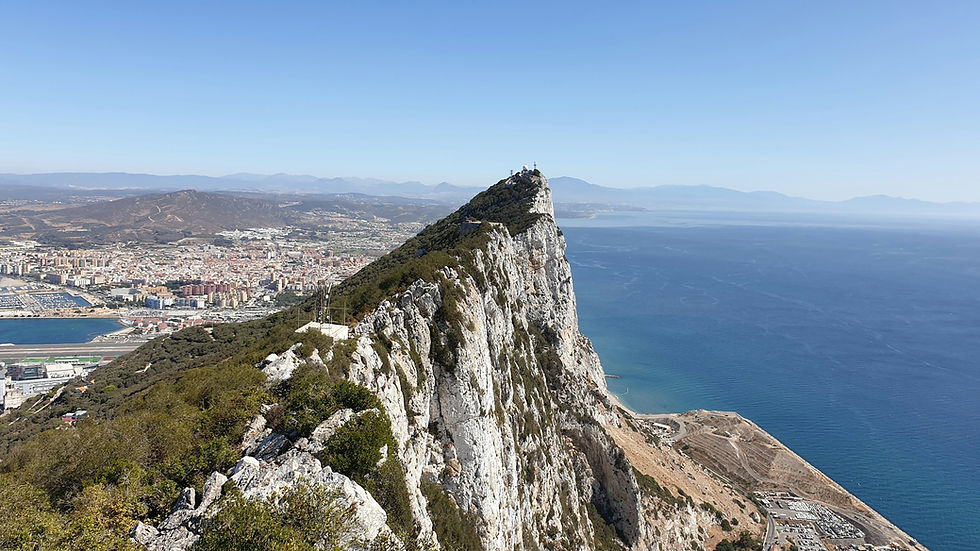 One side of the Pillars of Heracles, the Rock of Gibraltar