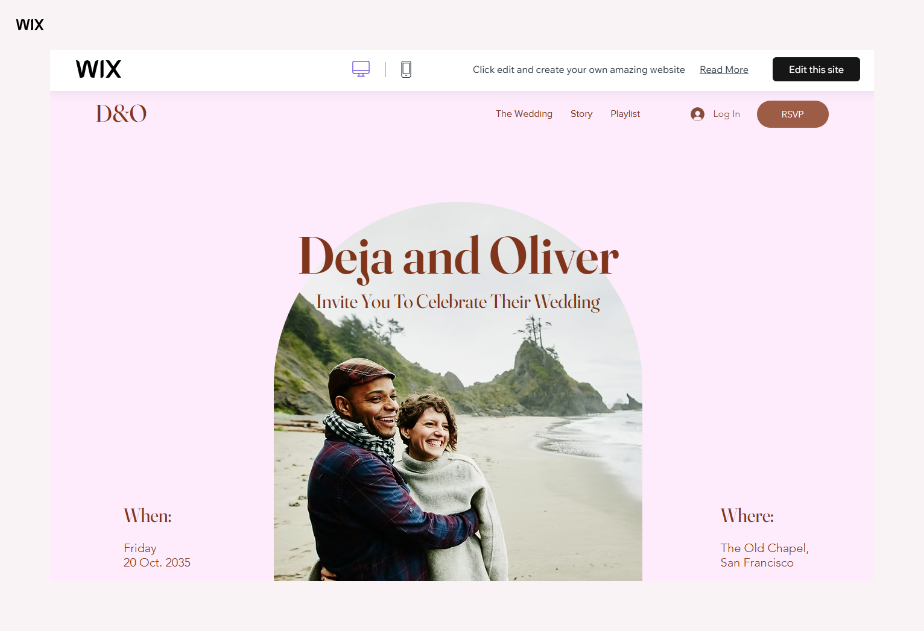 Wedding Invitation Website Template