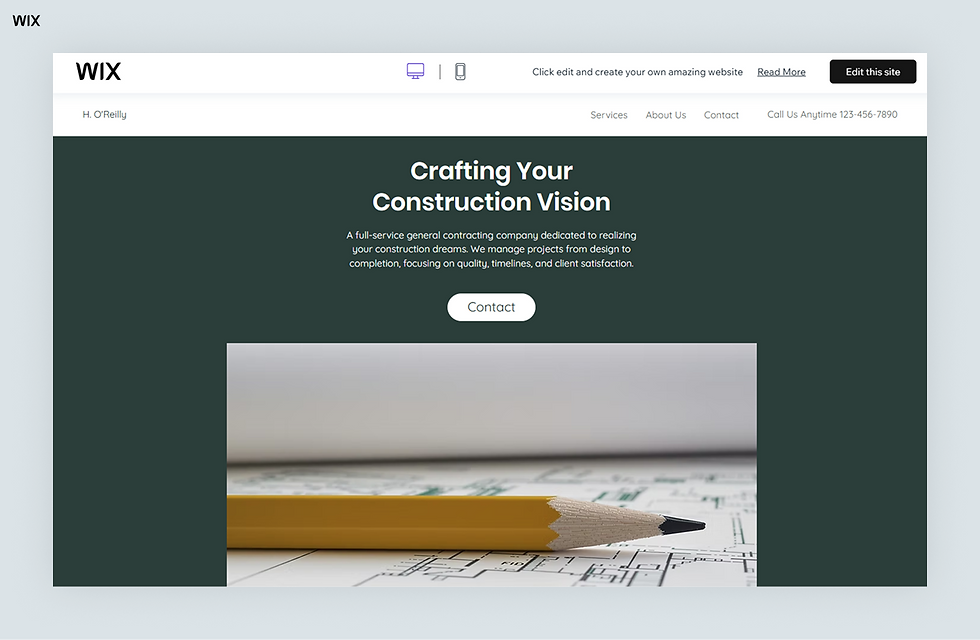General contracting company (simple) website template