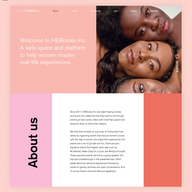 Heroines about us page example