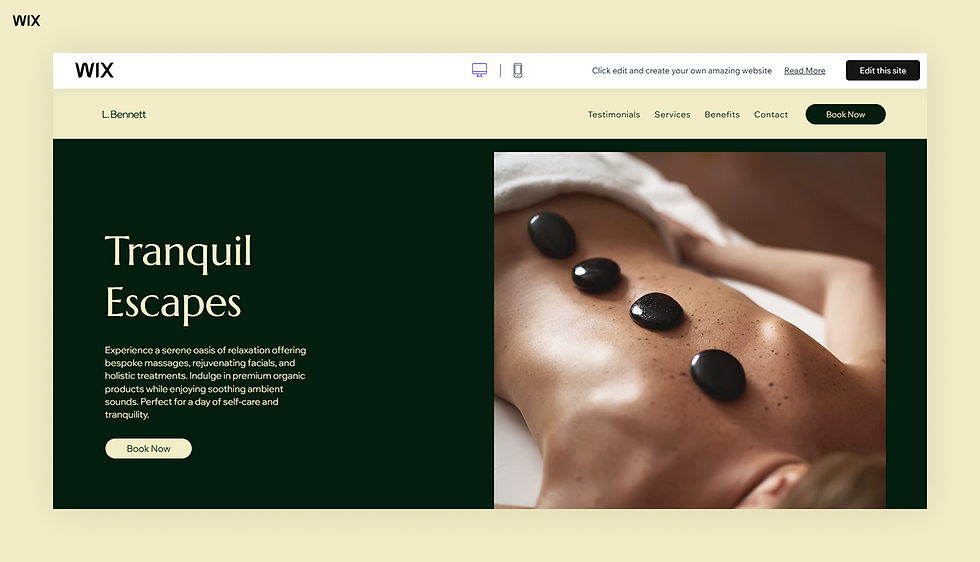 Day spa (elegant) website template