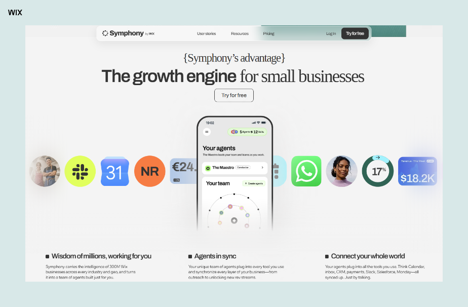 symphony by wix