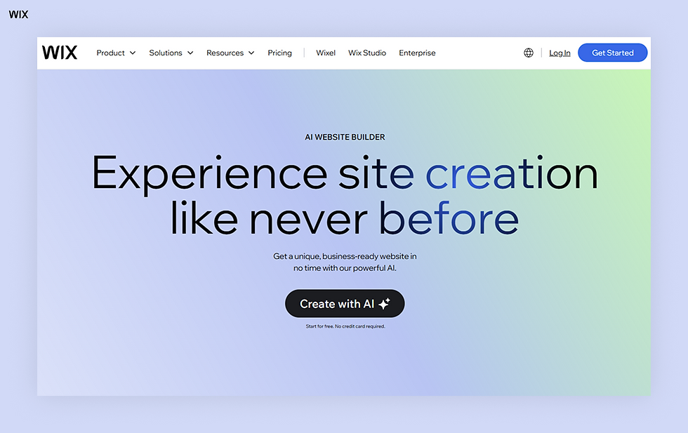 wix ai website builder tools