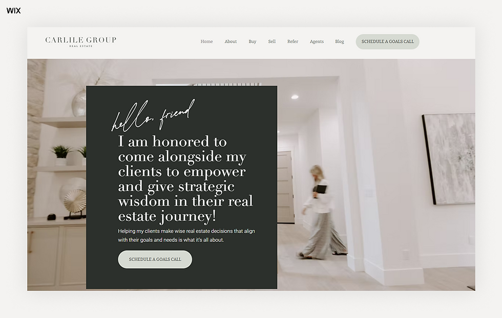 Carlile Group's real estate agent website design