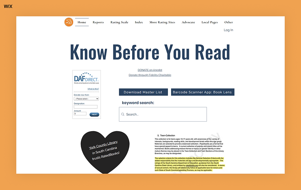 Rated Books review website