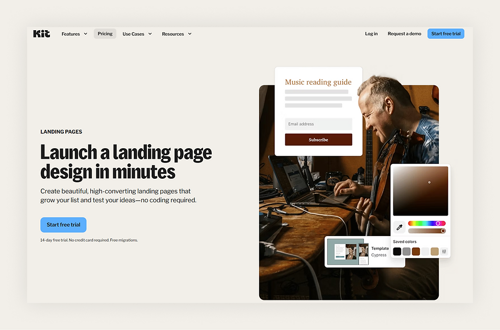 landing page builder example