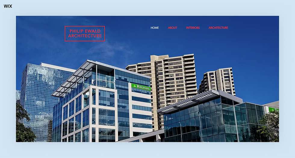 Philip Ewald's architecture portfolio website example