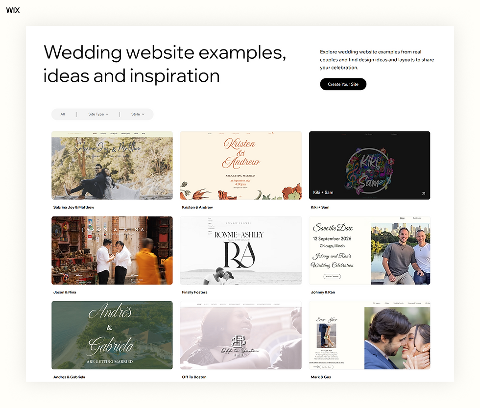 wedding website examples