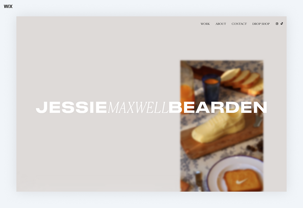 AI website design example: Jessie Bearden