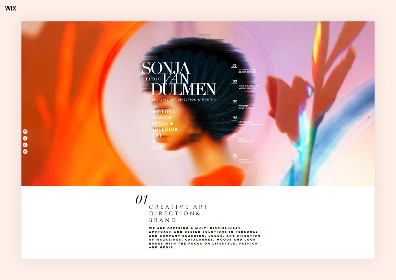 Wix website Sonja van Duelmen