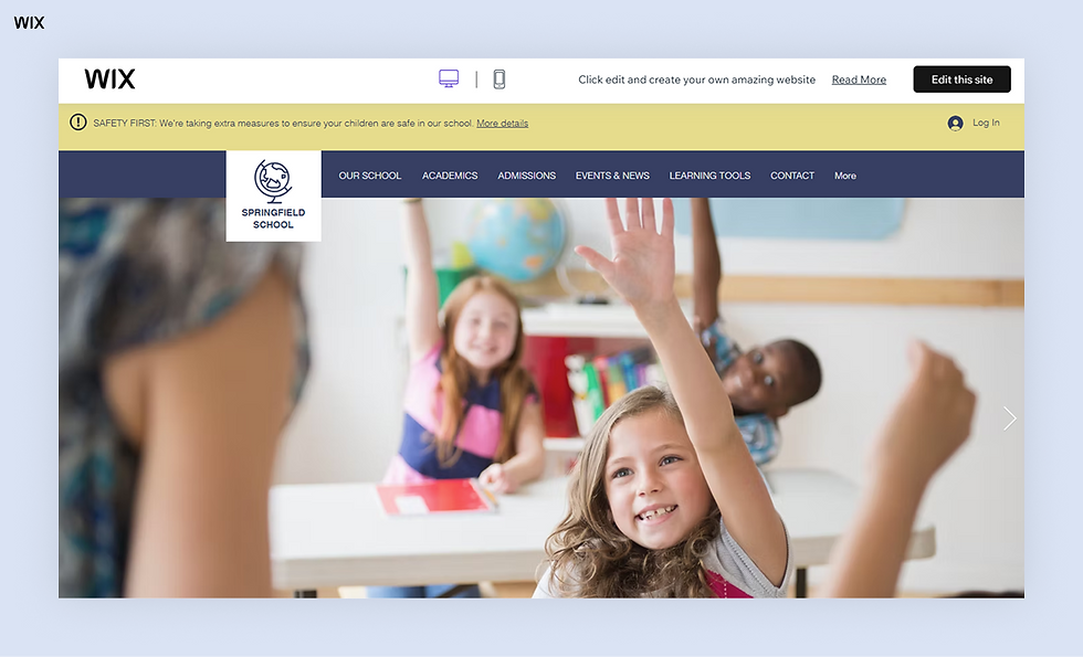Elementary school website template