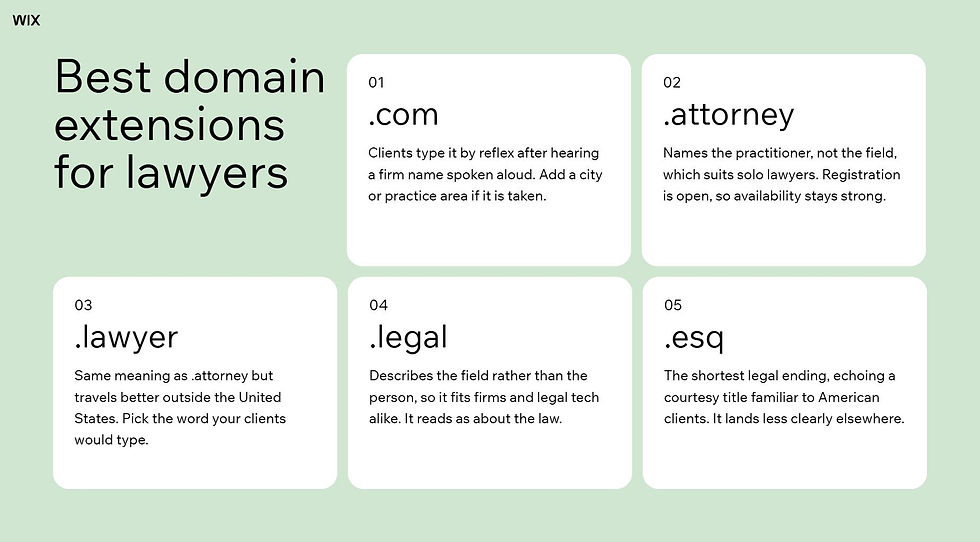 The best domain extensions for lawyers