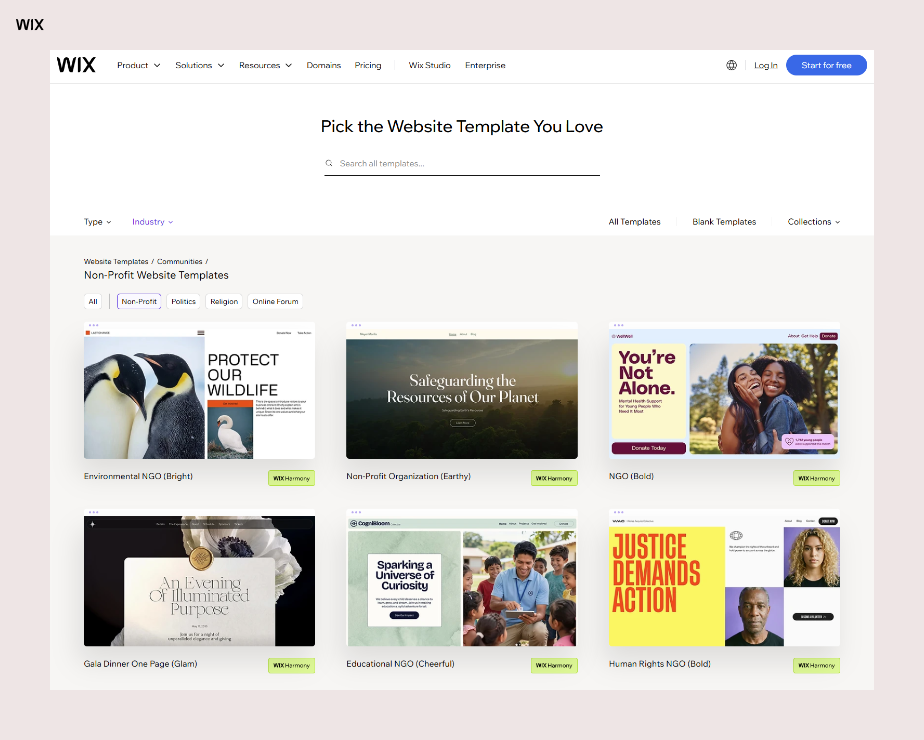 nonprofit website templates