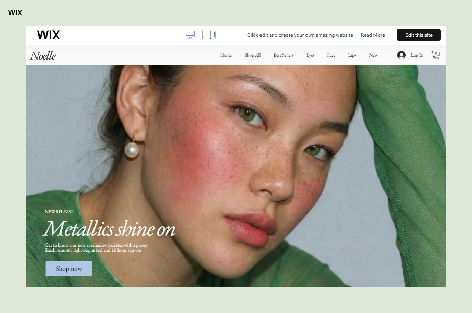 Beauty shop (Radiant) website template