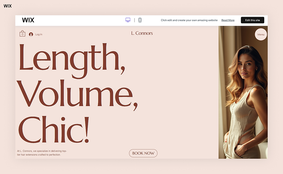 Hair extensions salon (Chic) website template