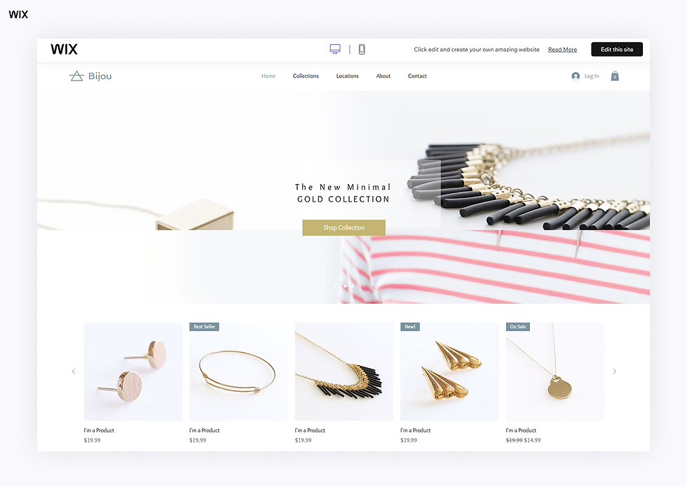 Jewelry store website template