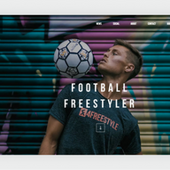 Soccer freestyler's personal website example