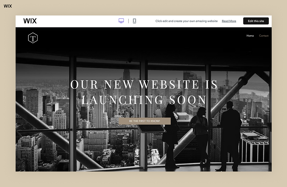 Coming soon landing page website template