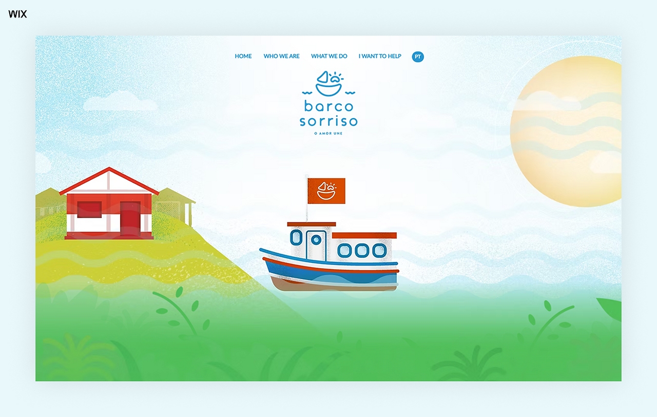 Nonprofit website example: Barco Sorriso