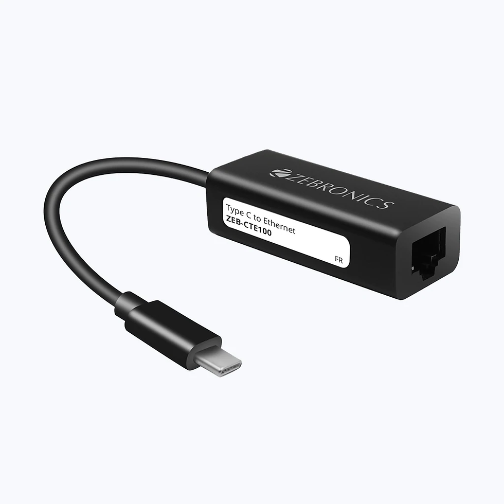 Zebronics ZEB-CTE100 Type C to Ethernet Adapter