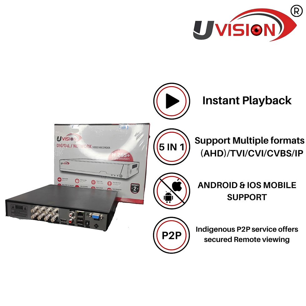Thumbnail: UVISION 5MP 8 CHANNEL METAL DVR-UV-DVR-5MP-8CH