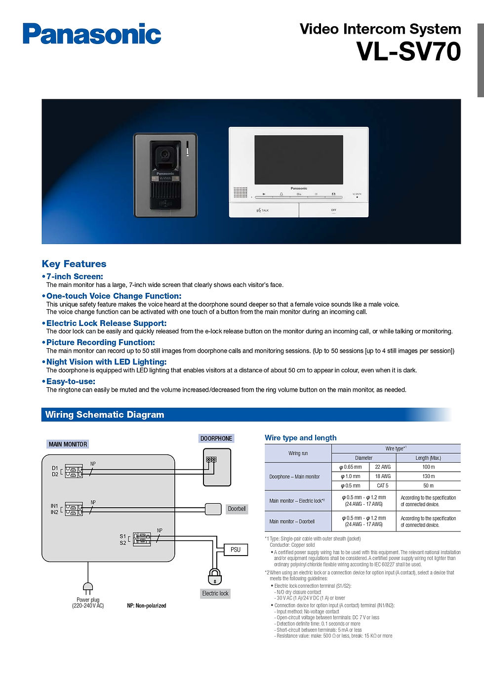 Thumbnail: Panasonic Video Door Phone with 7" Indoor Screen