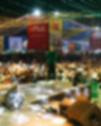 an singing on stage at a concert